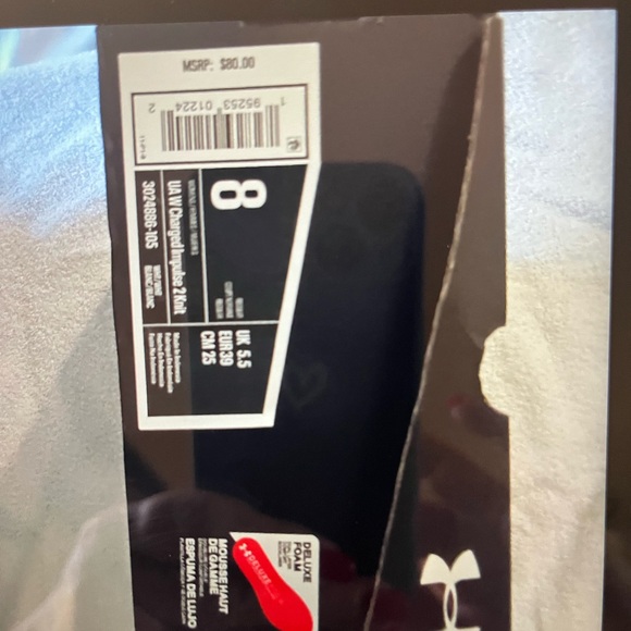 Under Armour Women's White and Gray Athletic Shoes Size 8 - Picture 4 of 7